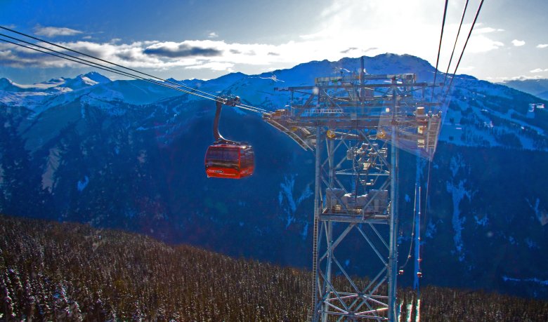 After a morning of skiing, take a scenic chairlift ride on Whistler's Peak 2 Peak gondola. 