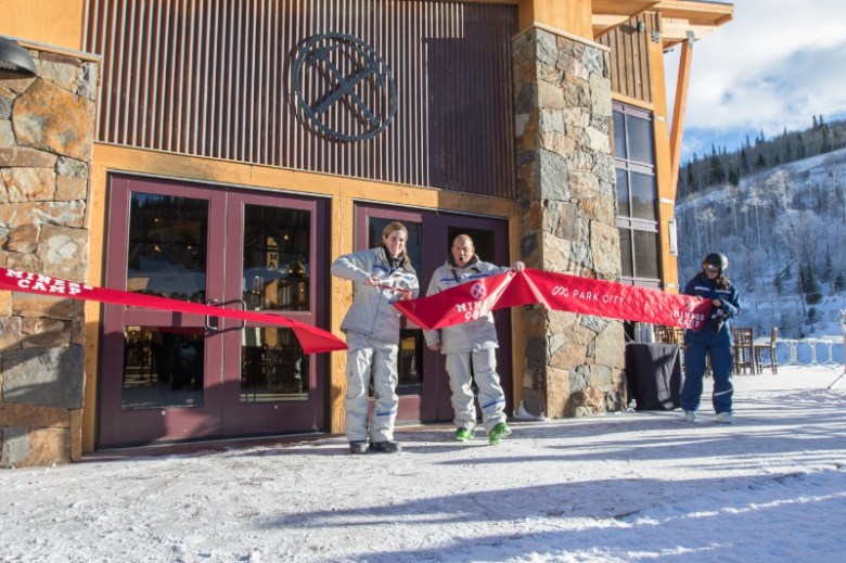 Park City COO Bill Rock Assists in Miners Camp Ribbon Cutting (PRNewsFoto/Vail Resorts, Inc.)